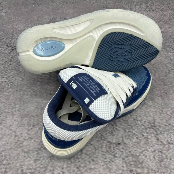 AMIRI Indigo & White Vintage Denim MA-1 Sneakers - Picture 6 of 6